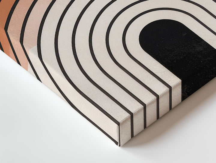 Sacred Balance Canvas – Minimalist Arch, Circle & Botanical Line Art - Gifitto