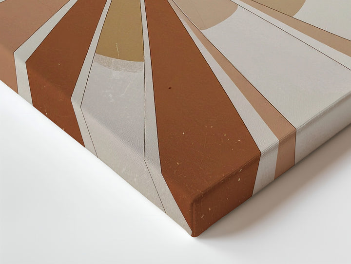 Stylized Sunburst Canvas – Retro 1970s-Inspired Art - Gifitto