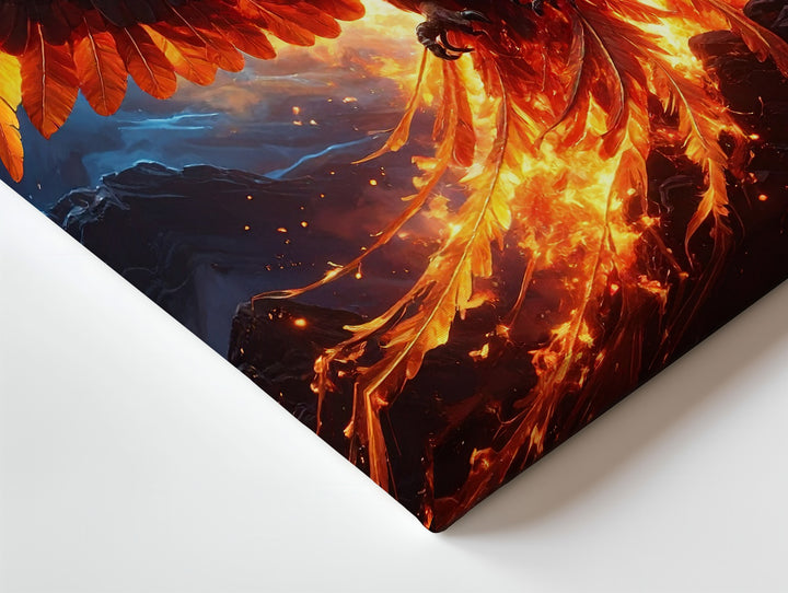 Phoenix Rising Canvas – Fiery Rebirth and Transformation Wall Art - Gifitto