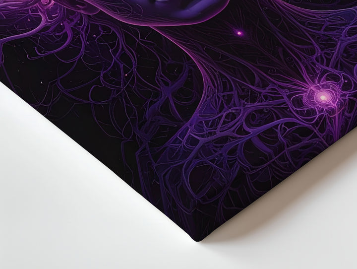 Neural Meditation Canvas – Surreal Human Head & Spiritual Energy Art - Gifitto