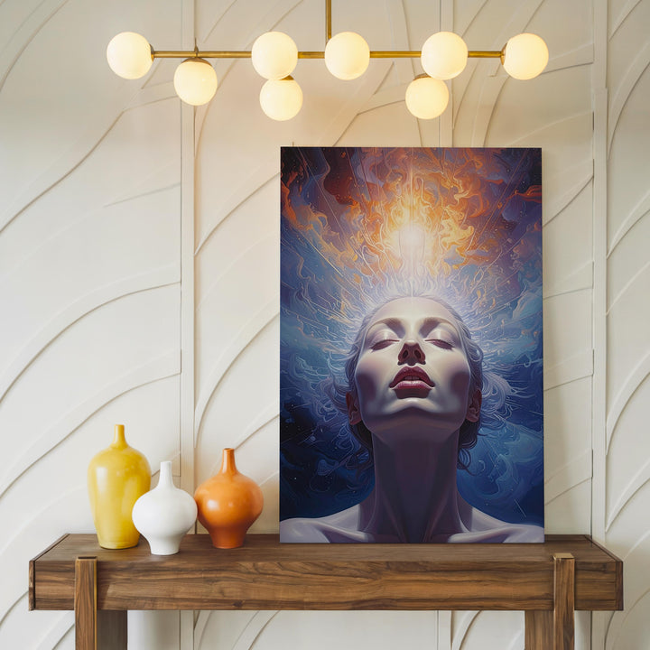 Spiritual Awakening Canvas – Radiant Energy & Cosmic Enlightenment Art - Gifitto