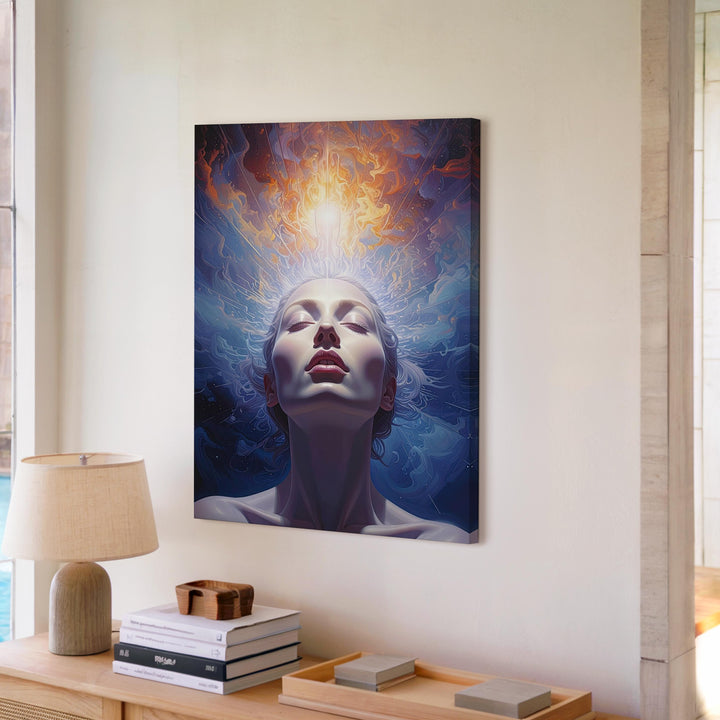 Spiritual Awakening Canvas – Radiant Energy & Cosmic Enlightenment Art - Gifitto