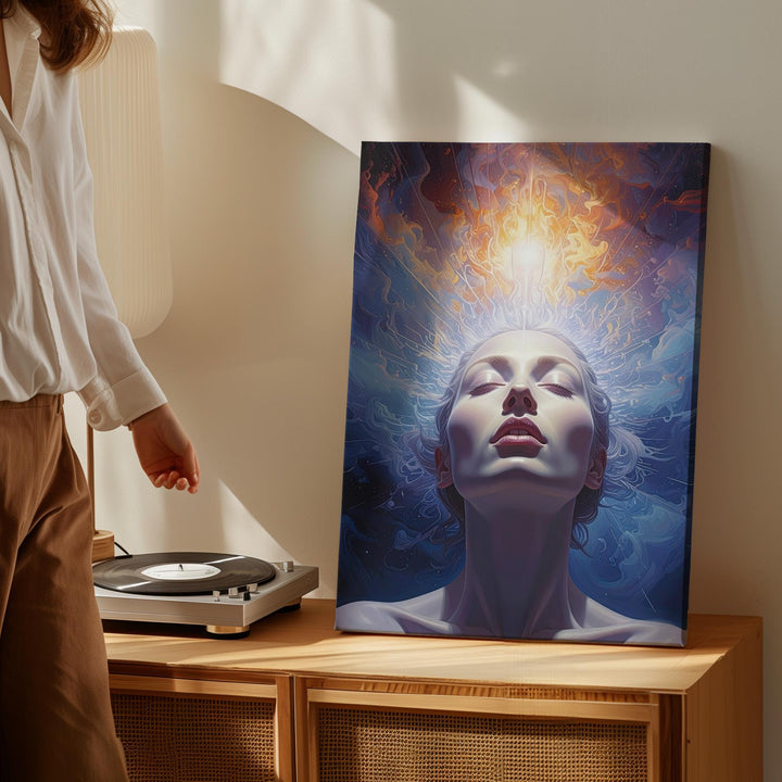 Spiritual Awakening Canvas – Radiant Energy & Cosmic Enlightenment Art - Gifitto