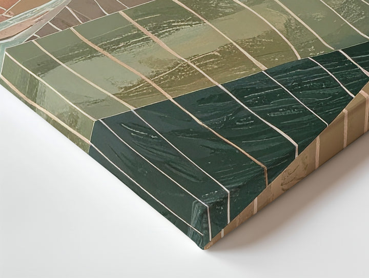 Earthwave Harmony Canvas – Abstract Landscape with Vertical Line Texture - Gifitto