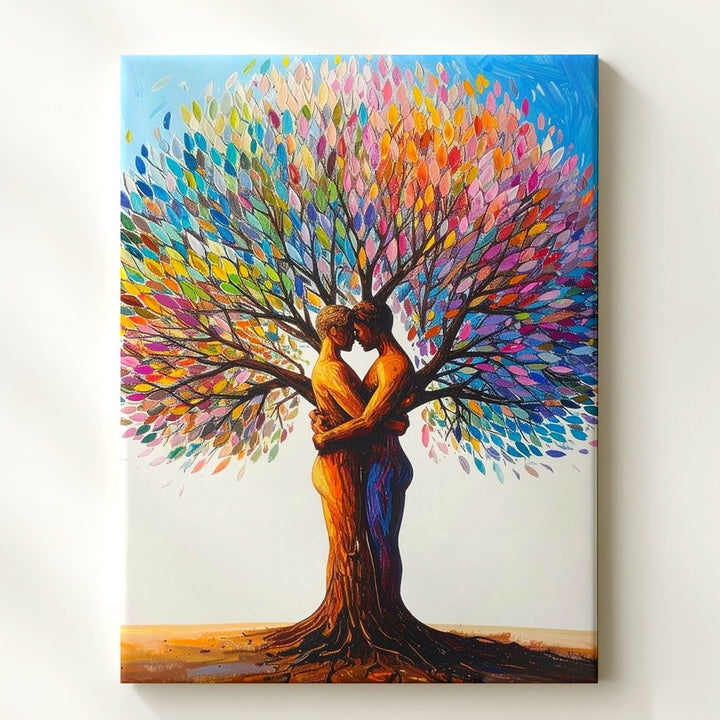 Unity Tree Canvas – Symbolic Embrace of Love, Growth, and Nature - Gifitto
