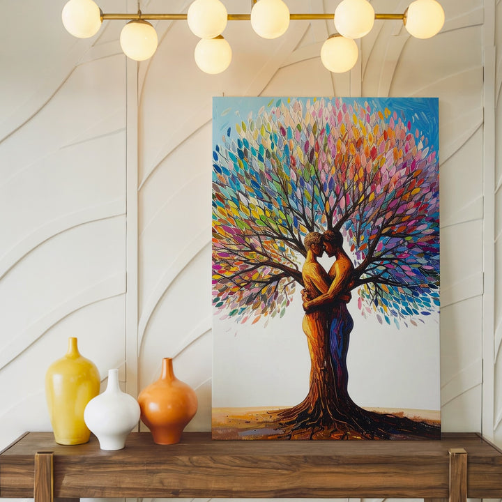 Unity Tree Canvas – Symbolic Embrace of Love, Growth, and Nature - Gifitto