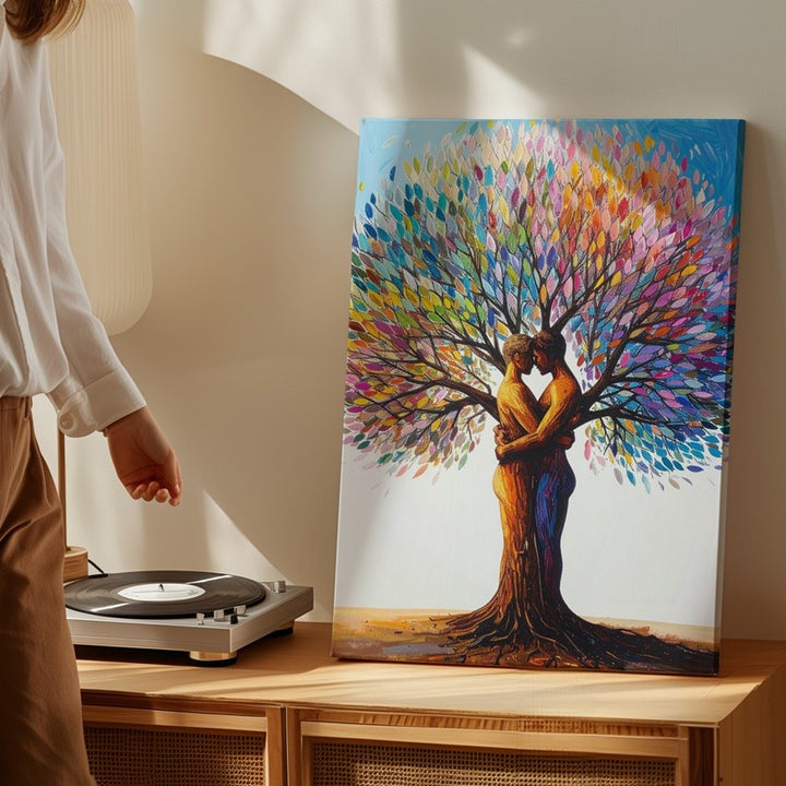 Unity Tree Canvas – Symbolic Embrace of Love, Growth, and Nature - Gifitto