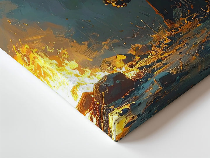 Sacred Sword of Sacrifice Canvas – Dark Fantasy Knight Reverence Wall Art - Gifitto