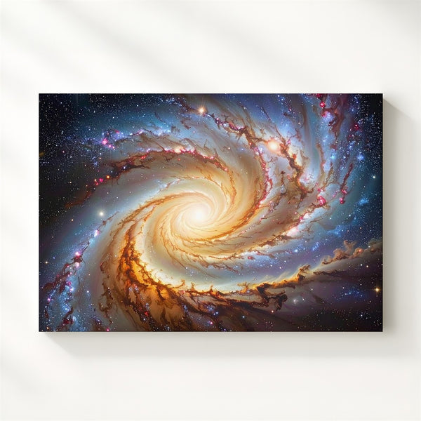 Spiral Galaxy Canvas – Photorealistic Deep Space Wall Art with Cosmic Detail - Gifitto