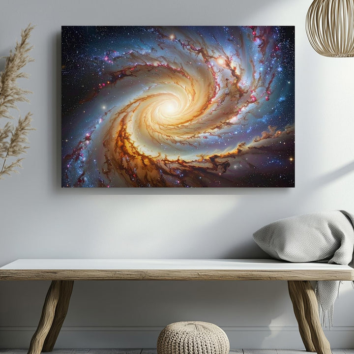 Spiral Galaxy Canvas – Photorealistic Deep Space Wall Art with Cosmic Detail - Gifitto