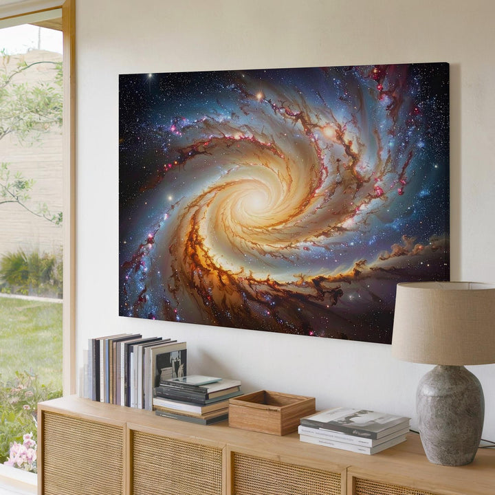 Spiral Galaxy Canvas – Photorealistic Deep Space Wall Art with Cosmic Detail - Gifitto