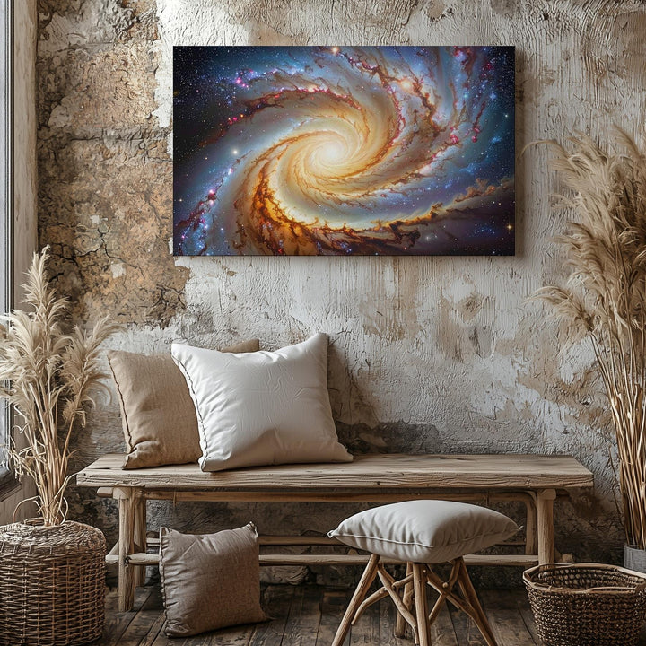 Spiral Galaxy Canvas – Photorealistic Deep Space Wall Art with Cosmic Detail - Gifitto