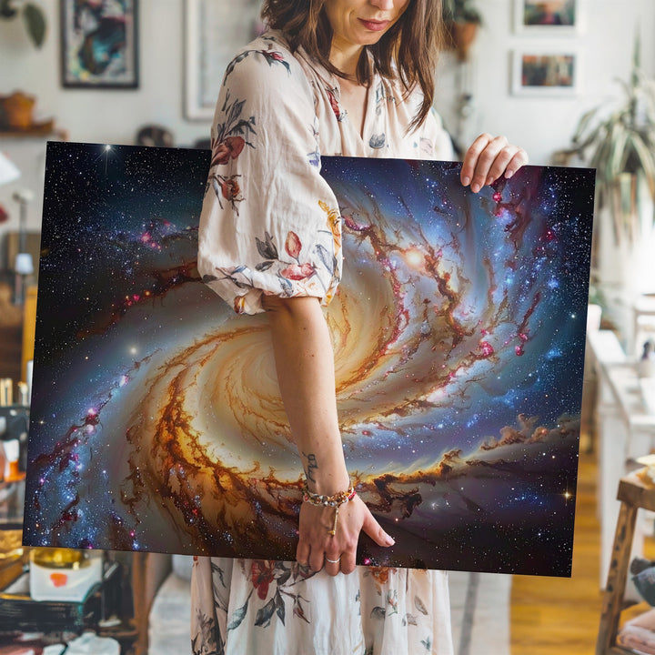 Spiral Galaxy Canvas – Photorealistic Deep Space Wall Art with Cosmic Detail - Gifitto