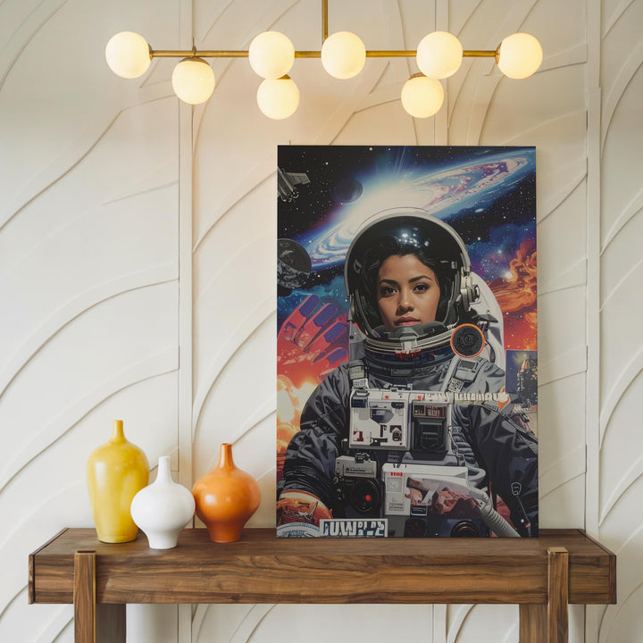 Retro Space Exploration Canvas – Astronaut & Vintage NASA Collage Art - Gifitto
