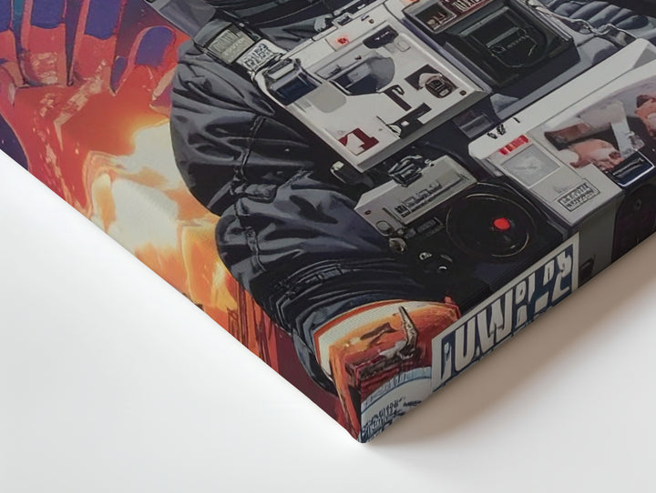 Retro Space Exploration Canvas – Astronaut & Vintage NASA Collage Art - Gifitto