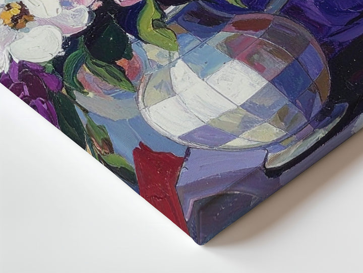 Vivid Floral Still Life Canvas – Bold Modern Bouquet Art - Gifitto