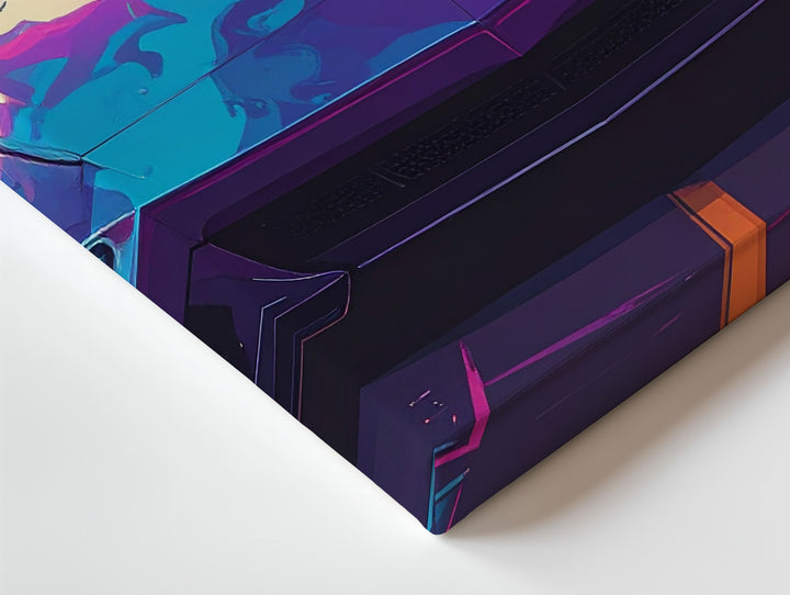 Neon Lamborghini Aventador Canvas – Hyper-Stylized Supercar in Cyber Fantasy Smoke - Gifitto