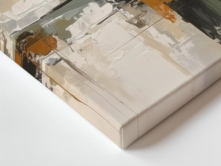 Muted Earthscape Abstract Canvas – Organic Vertical Tones Art - Gifitto