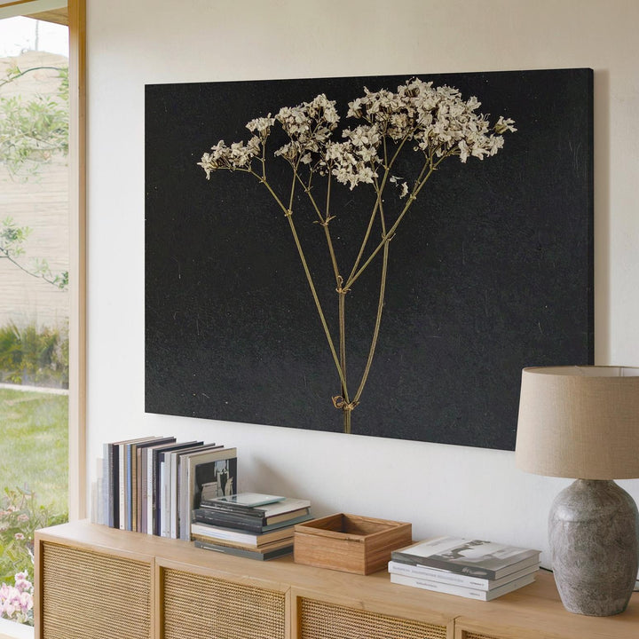 Delicate Dried Flower Canvas – Minimalist Botanical Art - Gifitto