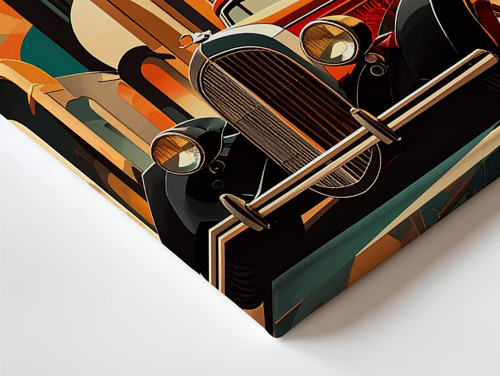 Art Deco Dream Machine Canvas – 1930s Car & Surreal Architecture Print - Gifitto