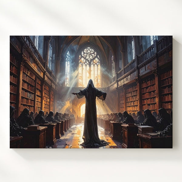 Arcane Library Canvas – Mystical Rituals and Ancient Knowledge Wall Art - Gifitto