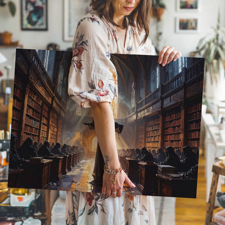 Arcane Library Canvas – Mystical Rituals and Ancient Knowledge Wall Art - Gifitto