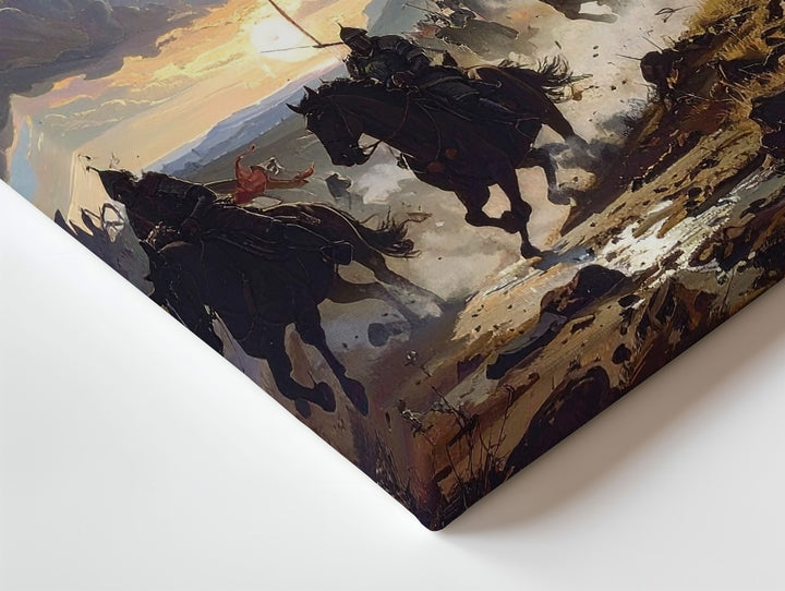 Epic Battlefield Charge Canvas – Cinematic Stormy War Scene - Gifitto