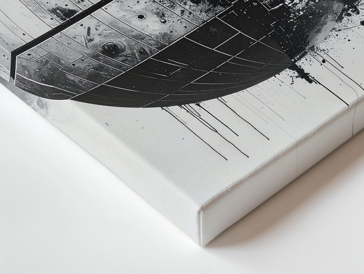 Dystopian Space Weapon Canvas – Death Star-Inspired Destruction Art - Gifitto