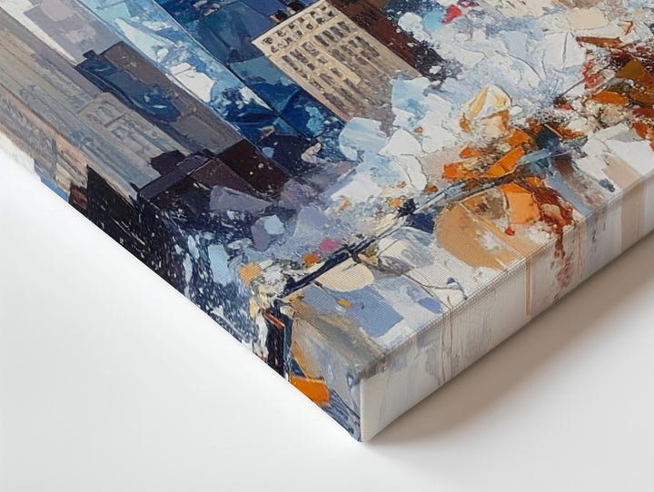 Urban Metropolis Canvas – Impressionistic Cityscape with Modern and Classic Architecture - Gifitto