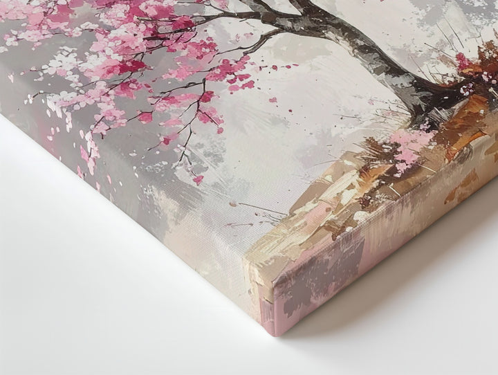 Cherry Blossom Tree Canvas – Serene Spring Landscape Art - Gifitto