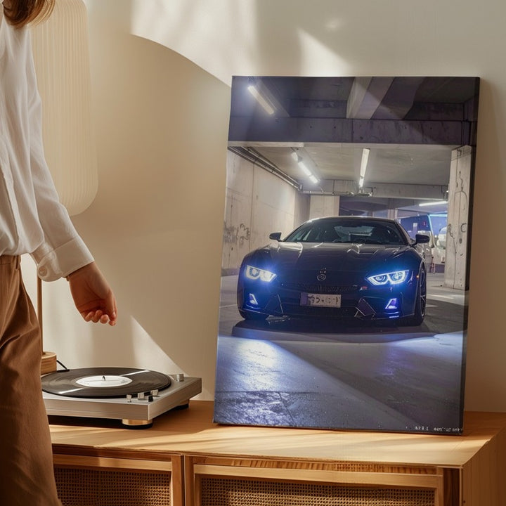 Urban Shadow BMW Canvas – Underground Garage Night Scene - Gifitto