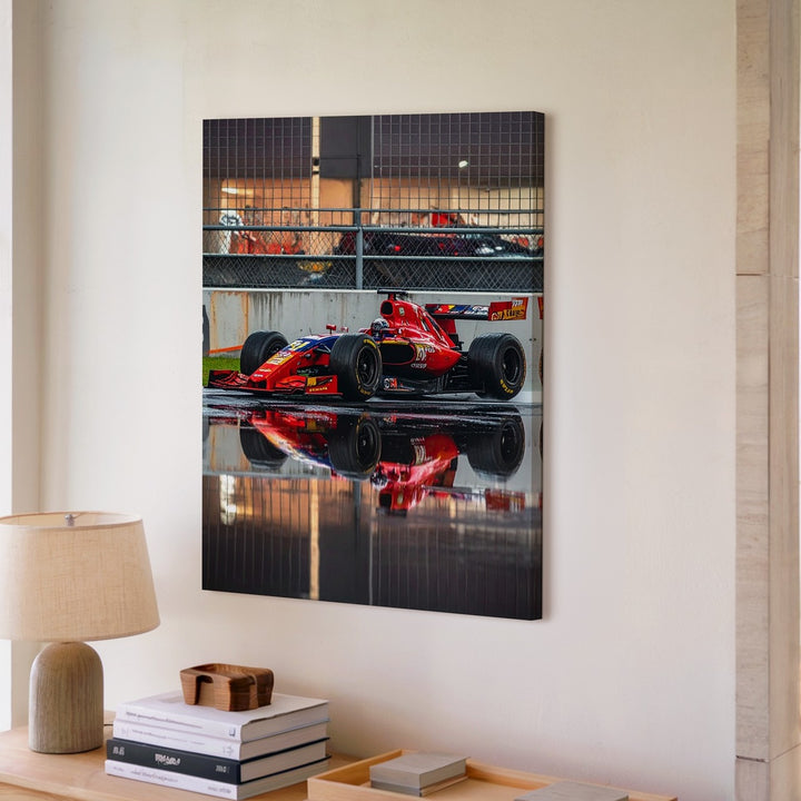 Red Bull Night Precision Canvas – Formula 1 Car with Reflected Asphalt - Gifitto