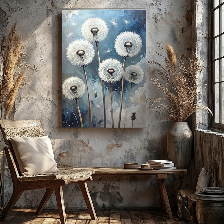Dreamy Dandelion Seed Canvas – Fragile Nature Art - Gifitto