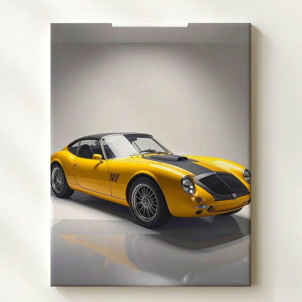 Lamborghini Miura Studio Canvas – Iconic Yellow Profile Automotive Art - Gifitto