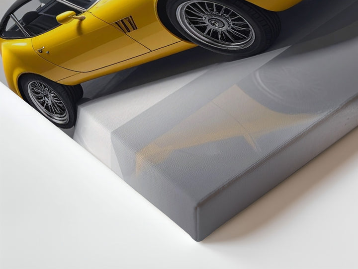 Lamborghini Miura Studio Canvas – Iconic Yellow Profile Automotive Art - Gifitto