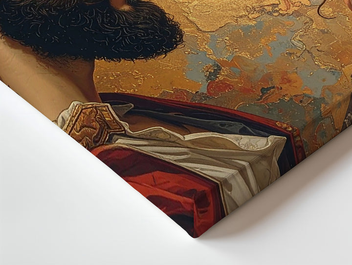 Timeless Embrace Canvas – Romantic Couple in Classical Fresco Style - Gifitto