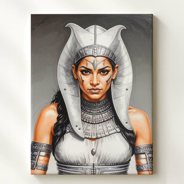 Warrior Woman Canvas – Fierce Battle-Ready Figure & Intense Presence Art - Gifitto
