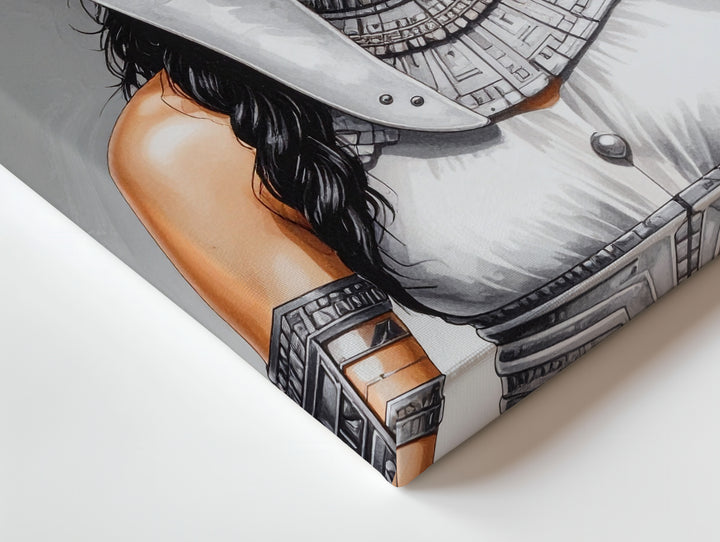 Warrior Woman Canvas – Fierce Battle-Ready Figure & Intense Presence Art - Gifitto