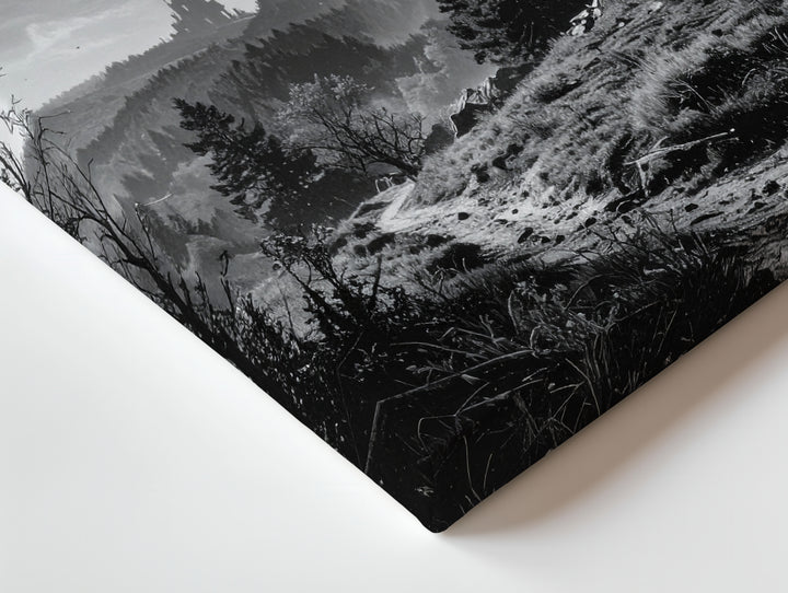 Haunted UFO Encounter Canvas – Ghostly Landscape & Beam of Light Art - Gifitto