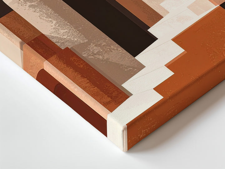 Mediterranean Archway Canvas – Geometric Architecture with Warm Earthy Tones - Gifitto