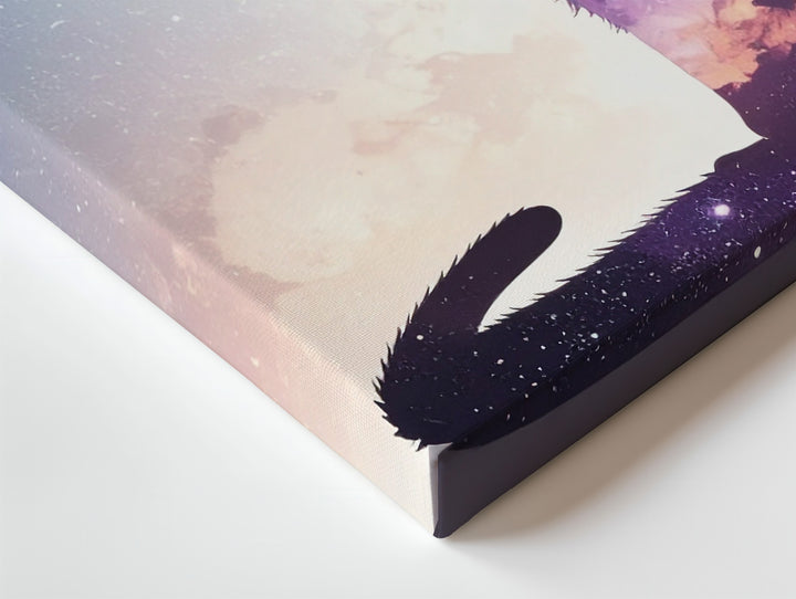 Cosmic Cat Silhouette Canvas – Minimalist Galaxy-Inspired Feline Wall Art - Gifitto