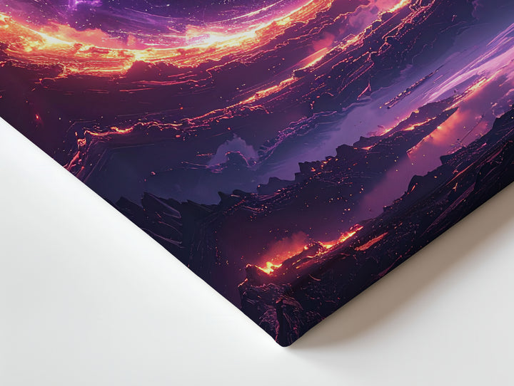 Fiery Vortex Canvas – Swirling Cosmic Energy & Nebula Mystery Art - Gifitto