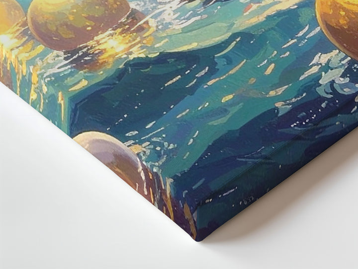 Celestial Gondola Canvas – Dreamlike Night Scene with Luminous Sea Wall Art - Gifitto