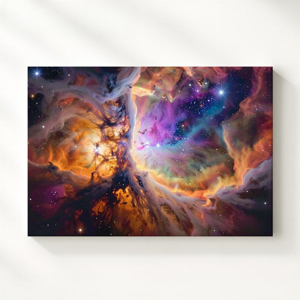 Nebula Cluster Canvas – Vibrant Cosmic Explosion of Color and Light - Gifitto