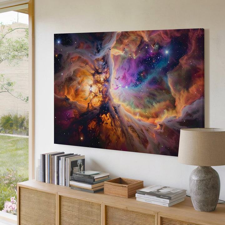 Nebula Cluster Canvas – Vibrant Cosmic Explosion of Color and Light - Gifitto