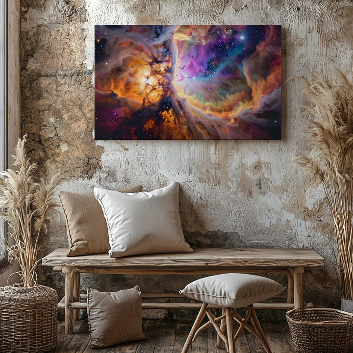 Nebula Cluster Canvas – Vibrant Cosmic Explosion of Color and Light - Gifitto
