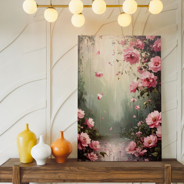 Romantic Cascading Floral Canvas – Dreamlike Garden Art - Gifitto