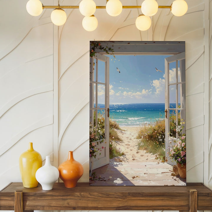 Beachview Serenity Canvas – Seaside Peace and Tranquil Horizon Art - Gifitto