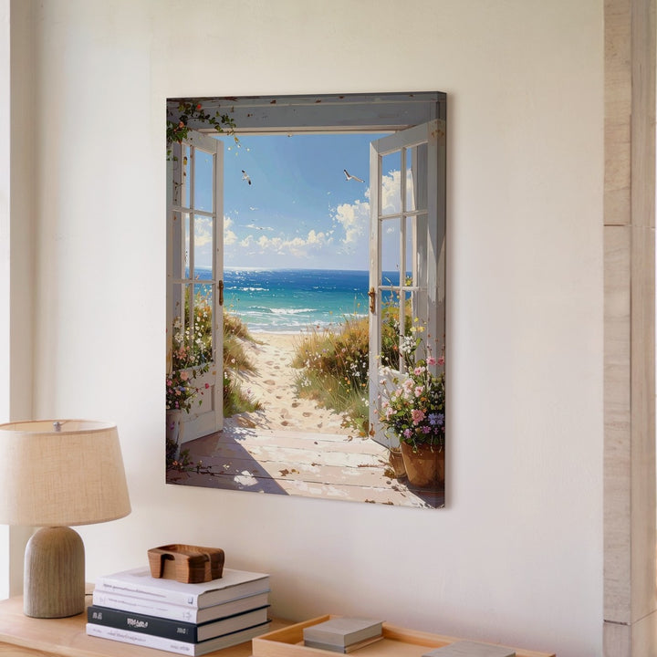 Beachview Serenity Canvas – Seaside Peace and Tranquil Horizon Art - Gifitto