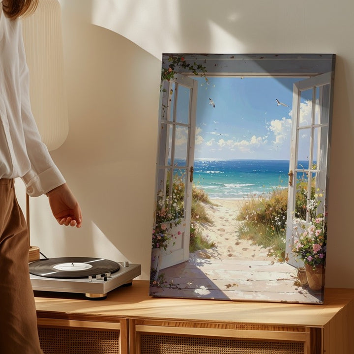Beachview Serenity Canvas – Seaside Peace and Tranquil Horizon Art - Gifitto